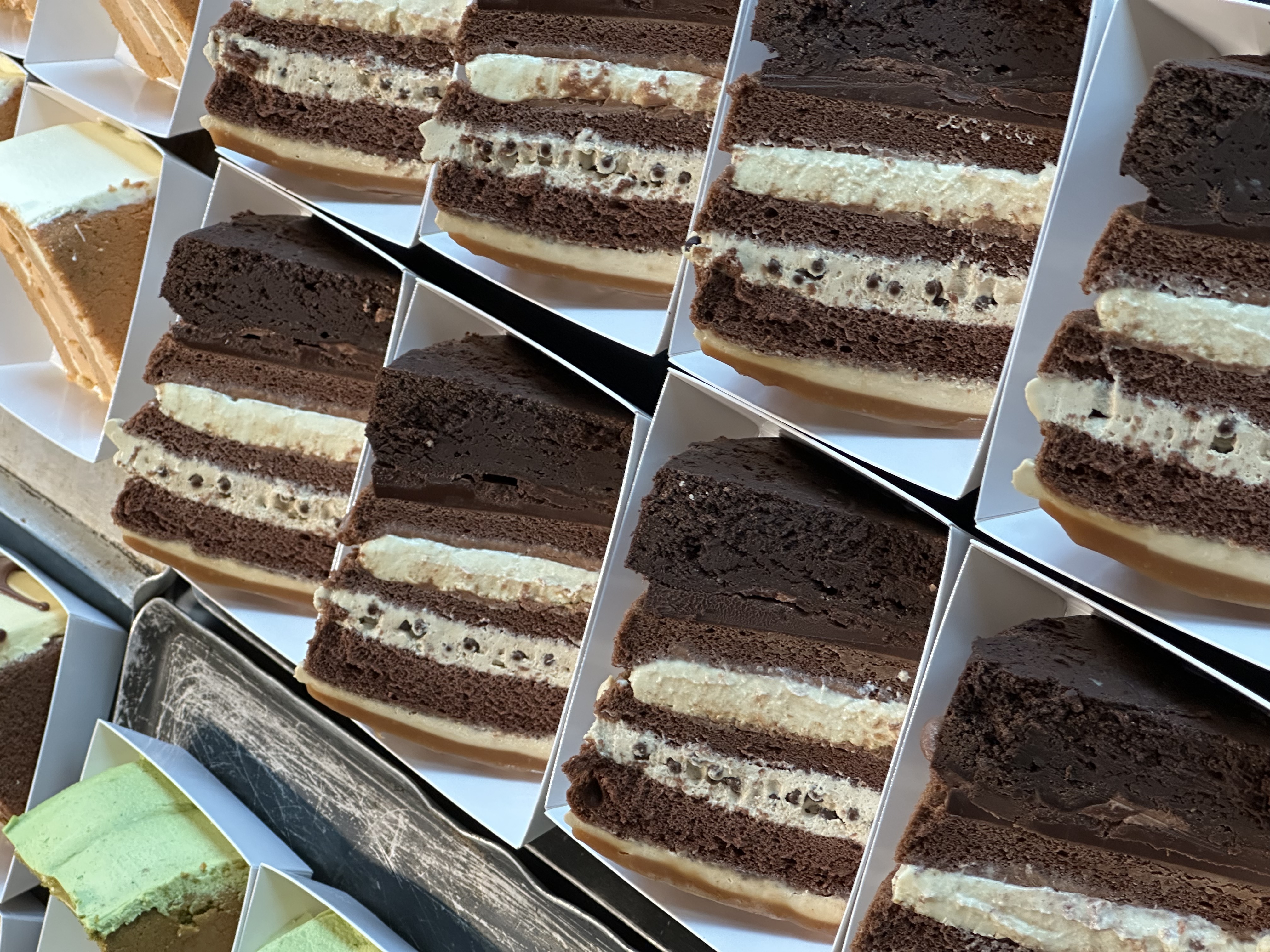 Chocolate King cake cross-section