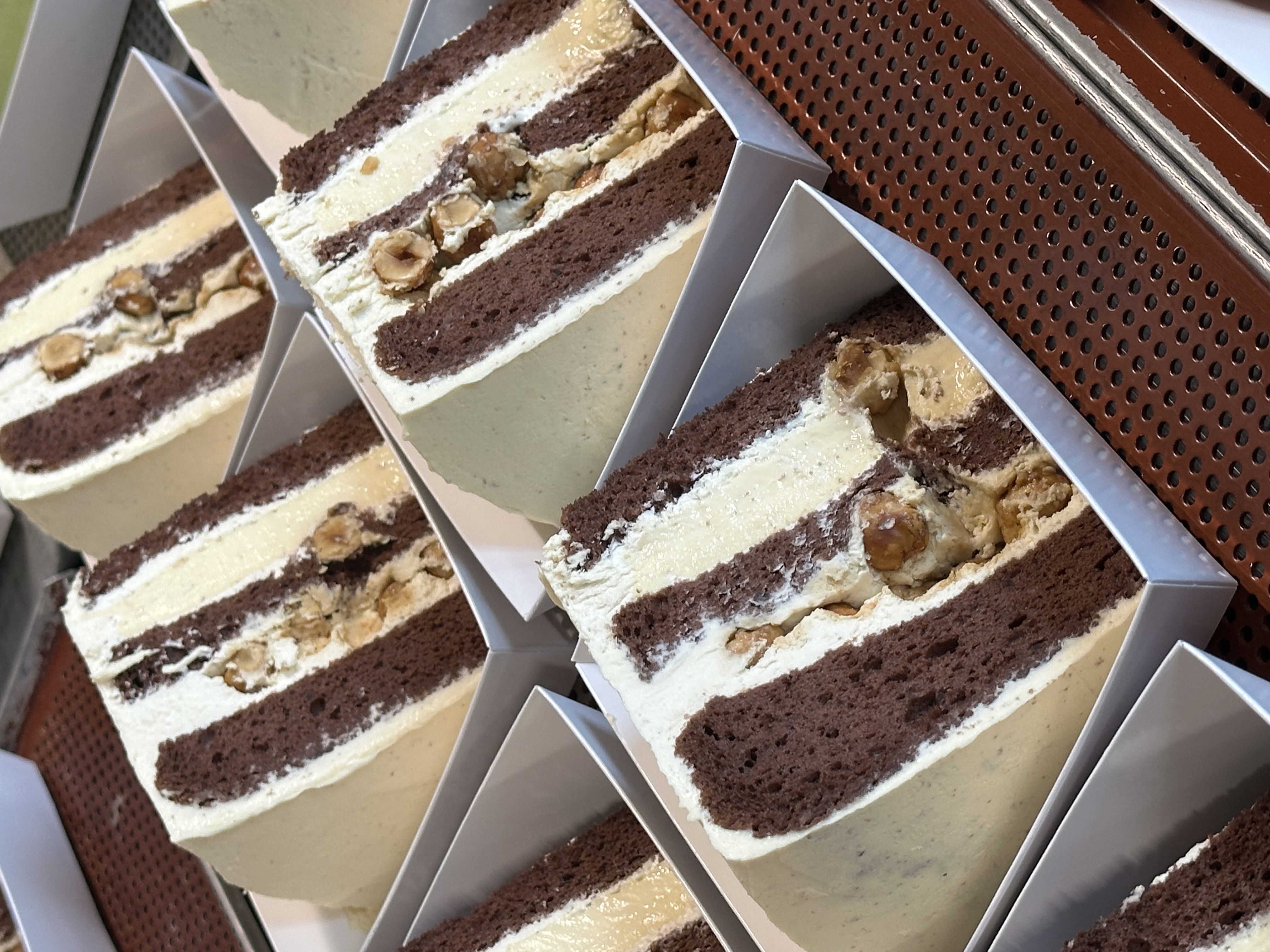 Salted Caramel Hazelnut cake cross-section