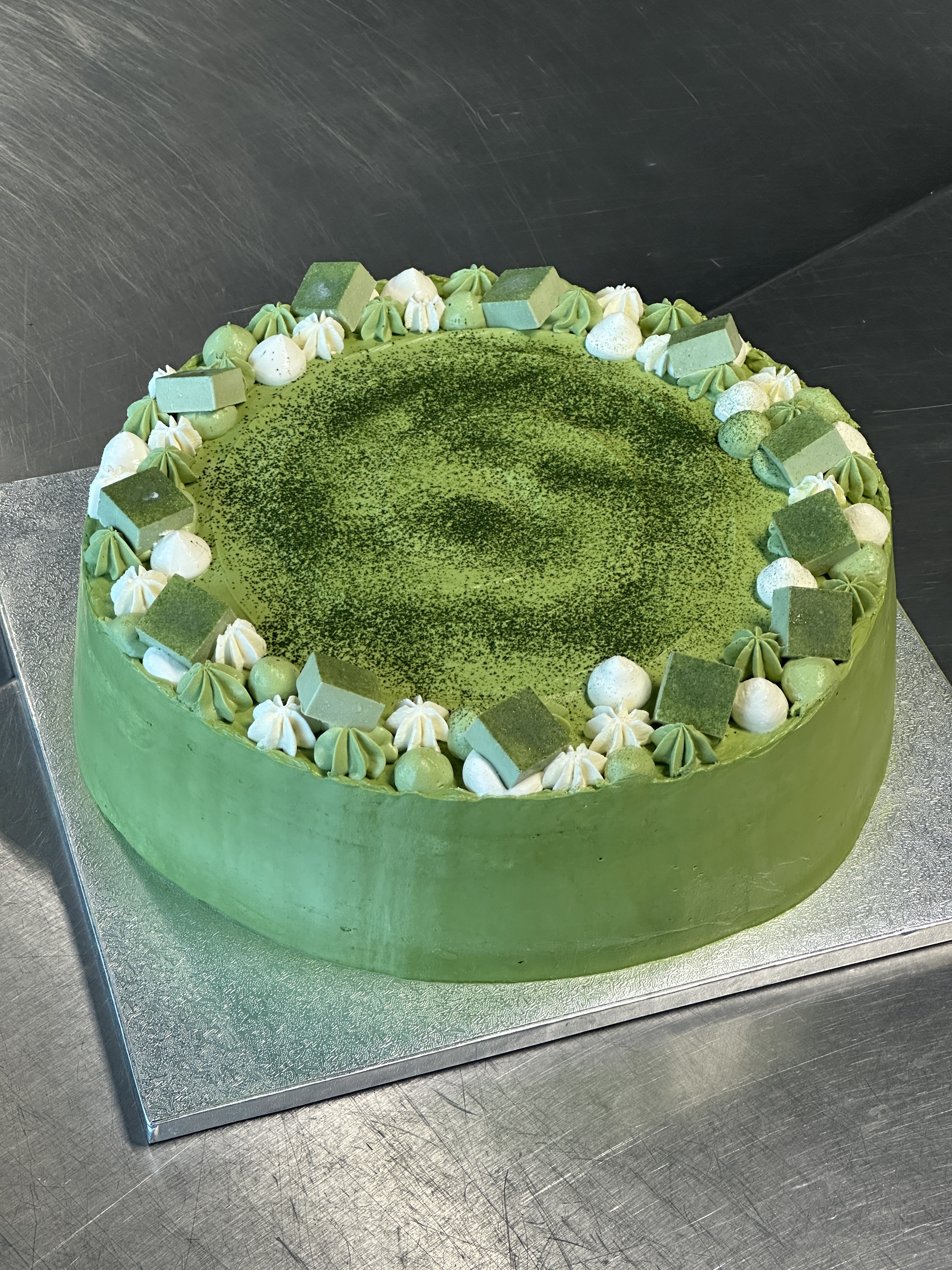 Matcha custom cake