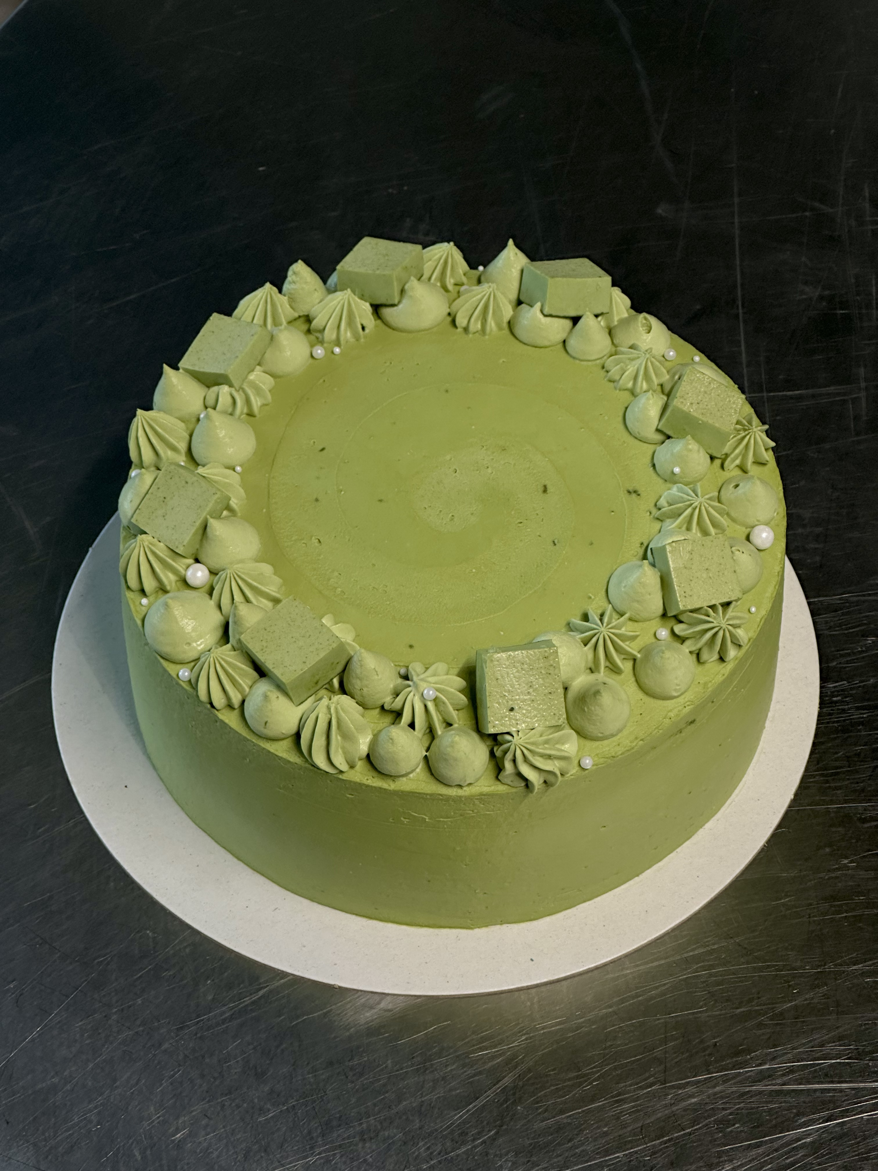 Matcha custom cake