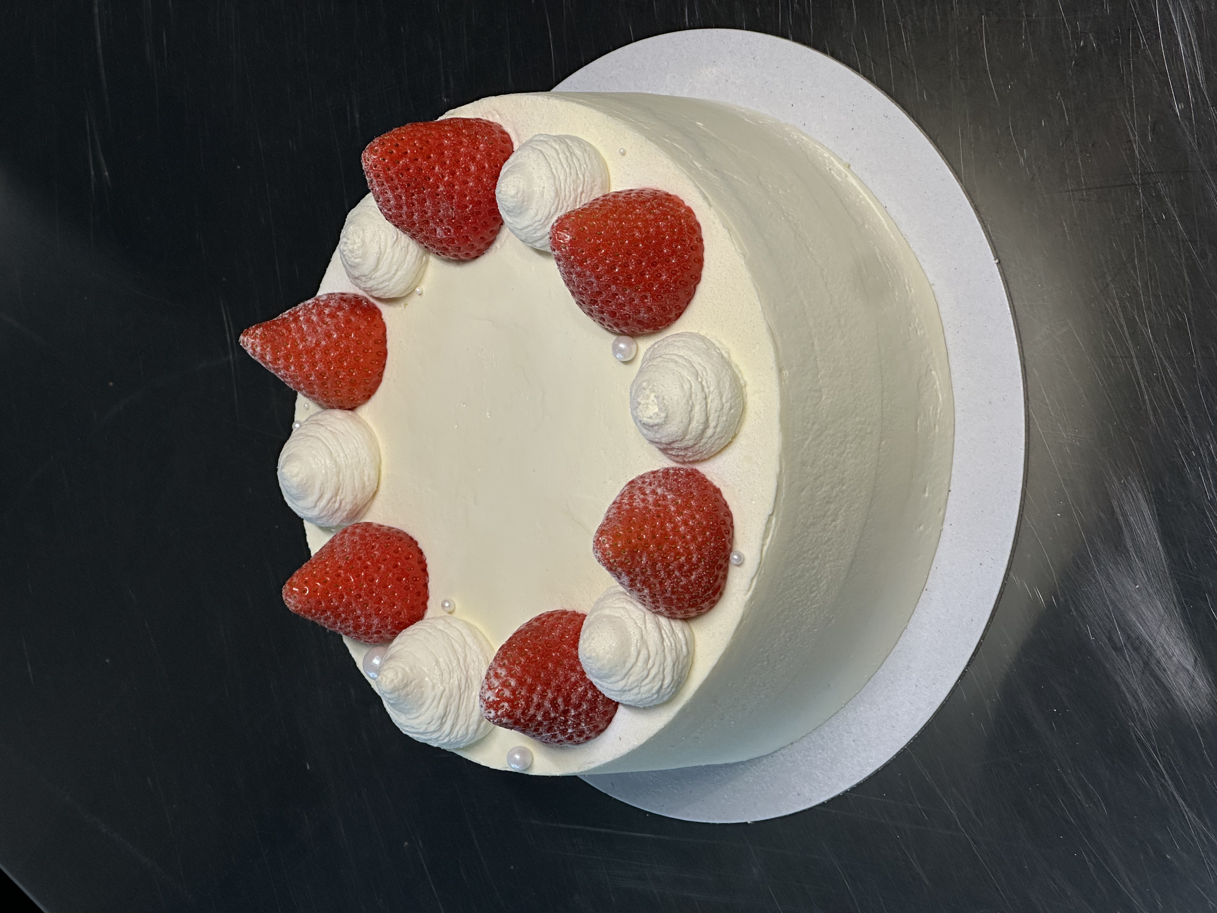 Strawberry cream custom cake